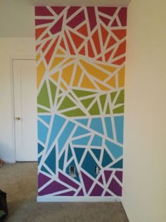 34 cool ways to paint walls room ideas modern wall art, wallhomelysmart 10 rainbow diys to ride the unicorn hype frog tape wall, paint designs
